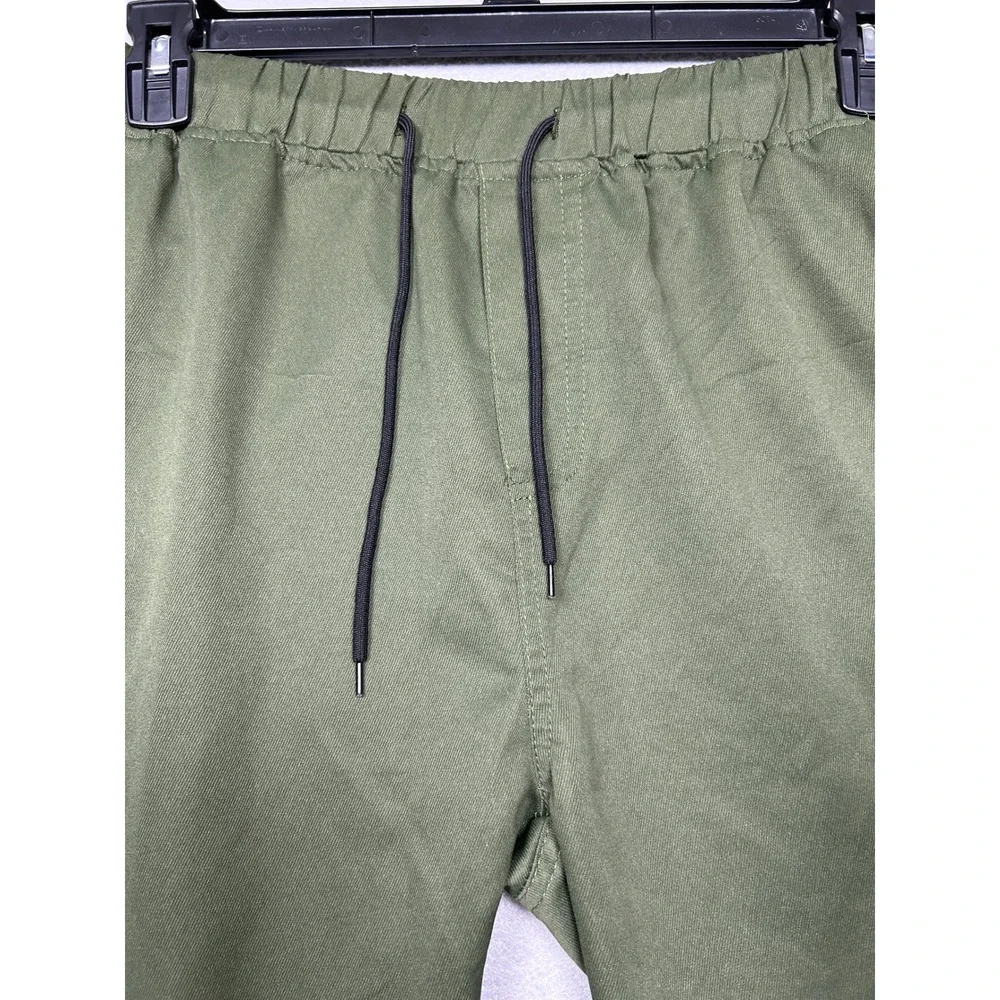 HK Cargo Pants 100% Polyester Olive Green XL Mens